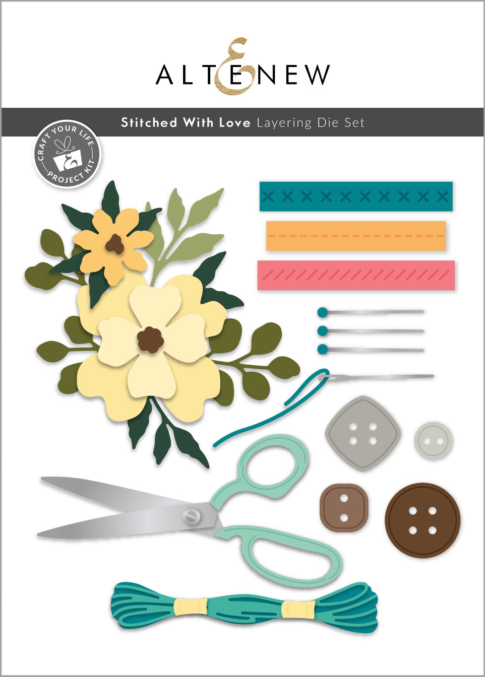 Craft Your Life Project Kit: Stitched With Love & Add-On Die Bundle