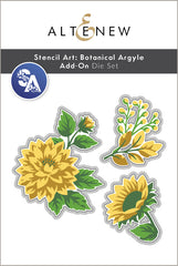 Stencil Art: Botanical Argyle & Add-on Die Bundle
