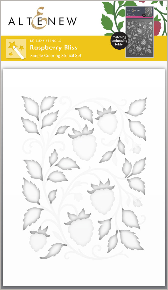 Raspberry Bliss Stencil & Embossing Folder Bundle | Altenew