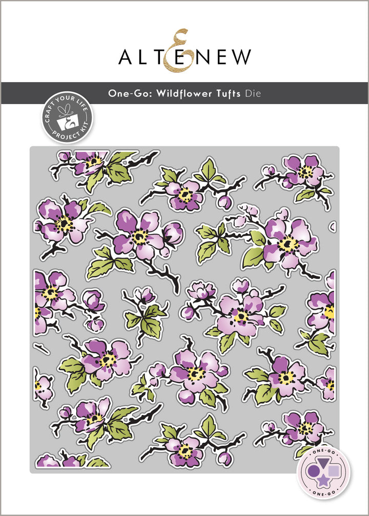 Altenew Craft Your Life Project Kit with wildflower tufts die set and colorful crafting materials for floral projects.