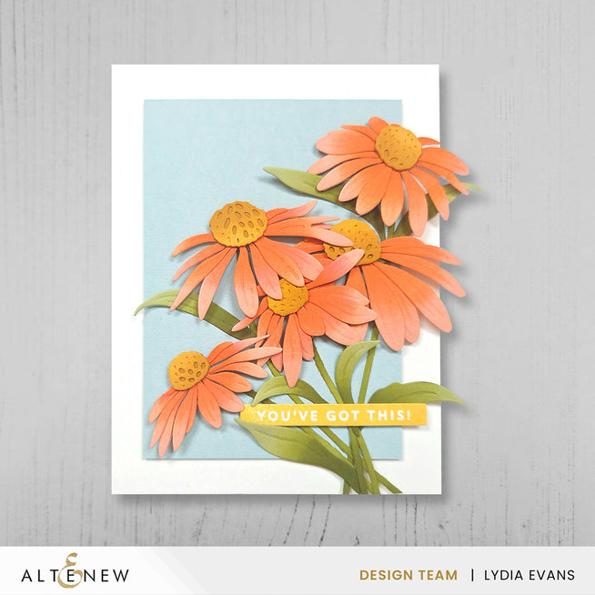 Altenew Craft-A-Flower Coneflower layering die set with detailed floral dies for paper crafting projects.
