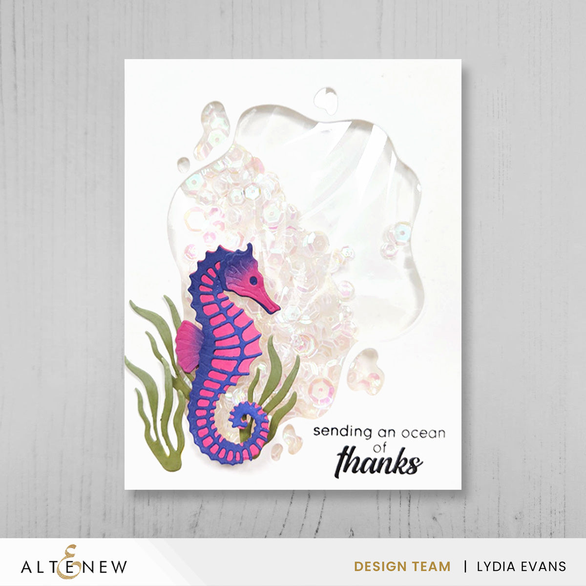 Mini Delight: Graceful Seahorse Stamp & Die Set | Altenew