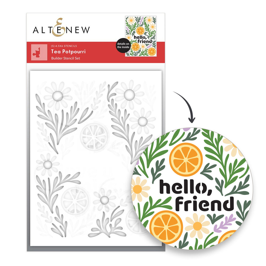 Tea Potpourri Stencil Set (5 in 1)