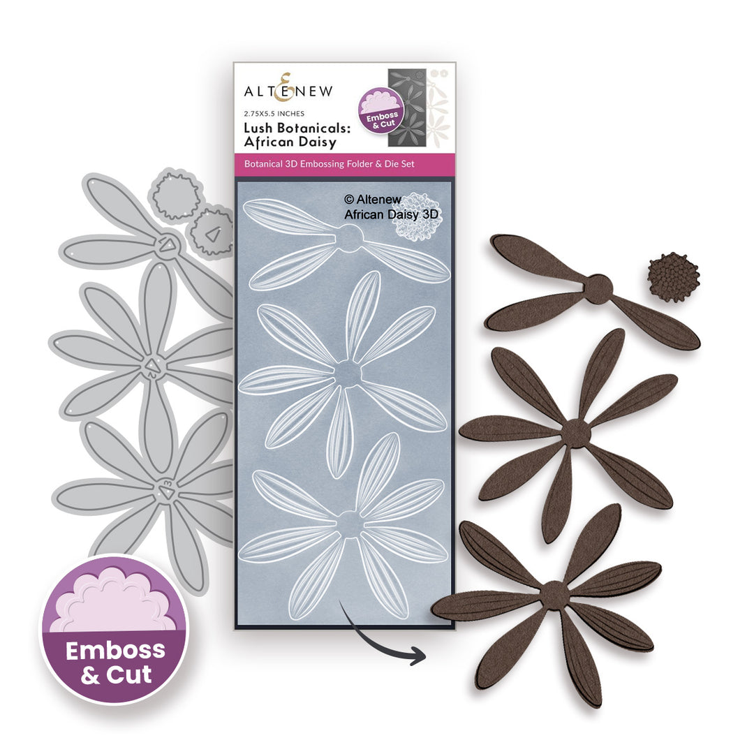 Lush Botanicals: African Daisy 3D Embossing Folder & Die Set - Altenew