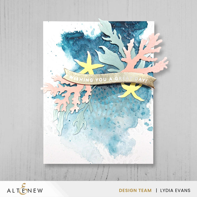 Altenew One-Go Solid Sentiment Banners die and stamp bundle with Lydia Evans design, featuring bold, versatile sentiment banners.