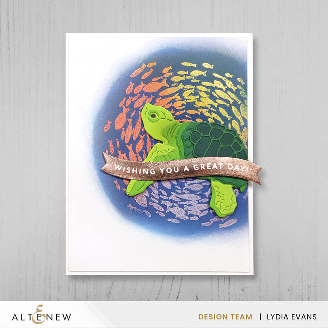 Altenew One-Go Solid Sentiment Banners die and stamp bundle with Lydia Evans design, featuring bold, versatile sentiment banners for crafting.