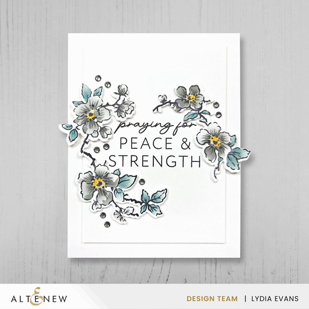 Altenew Craft Your Life Wildflower Tufts Add-on Die Set with intricate floral die cuts for crafting and scrapbooking projects.