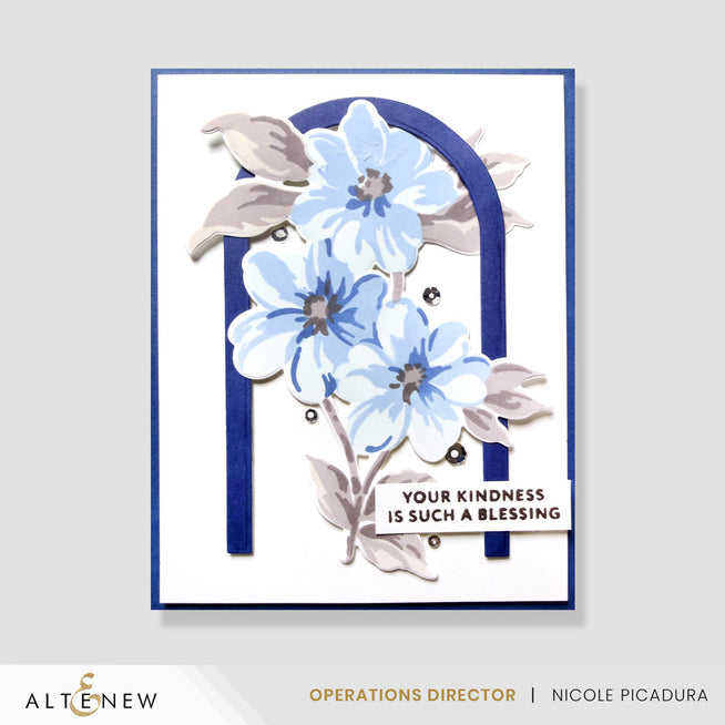 Altenew Craft Your Life Project Kit: The Afternoon Spread featuring colorful paper crafts, floral designs, and crafting supplies.