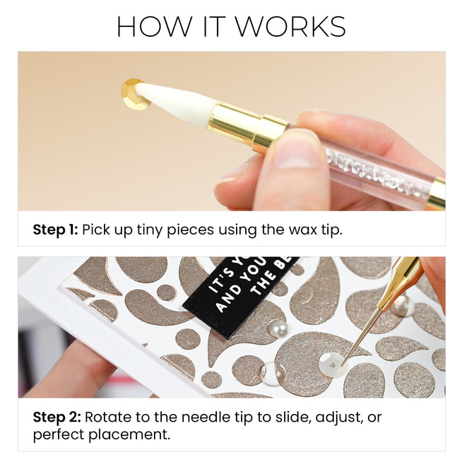 Meta Perfect Picker by Altenew shown with web labels and tools for precise paper crafting and stamping projects.