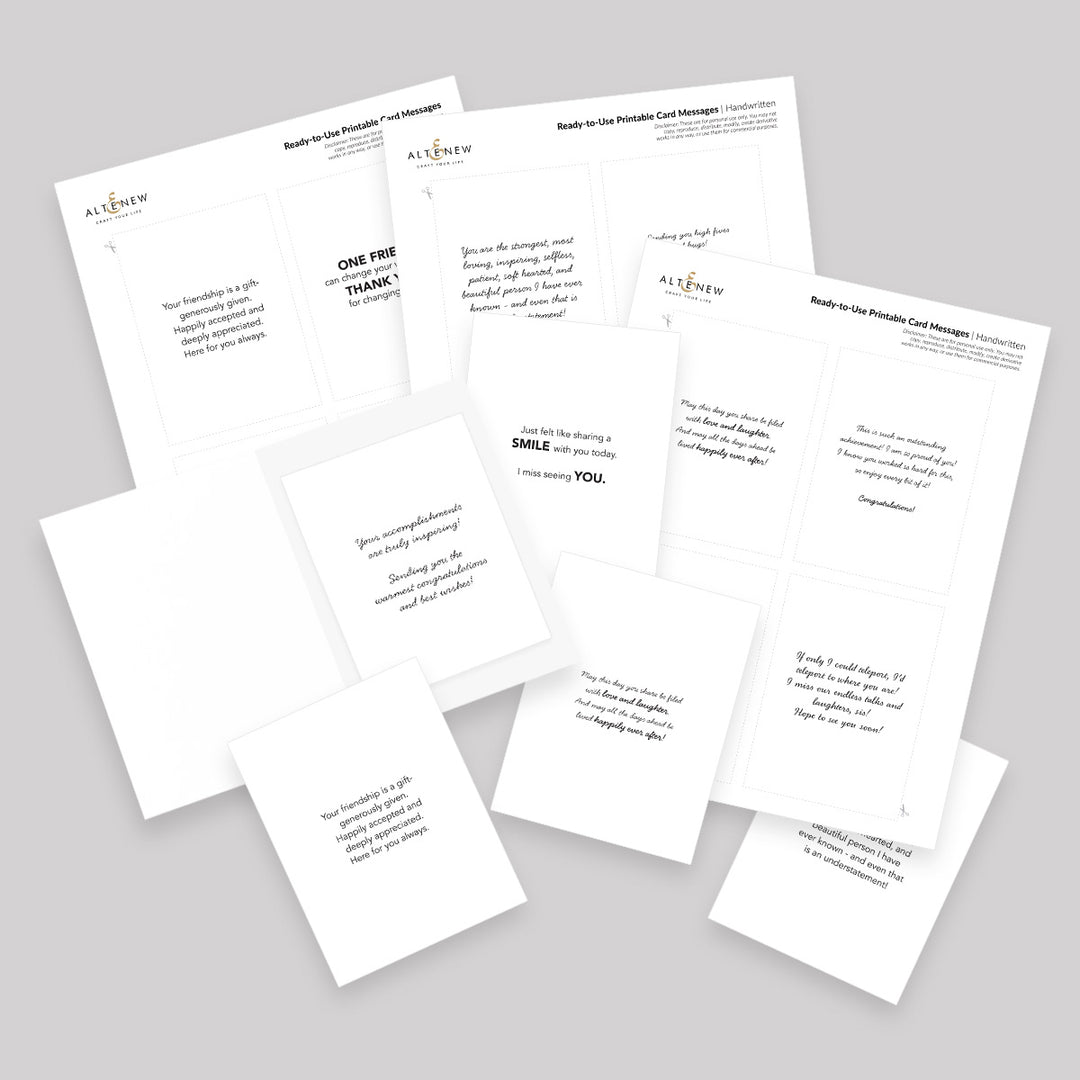 Ready-to-Use Printable Card Messages