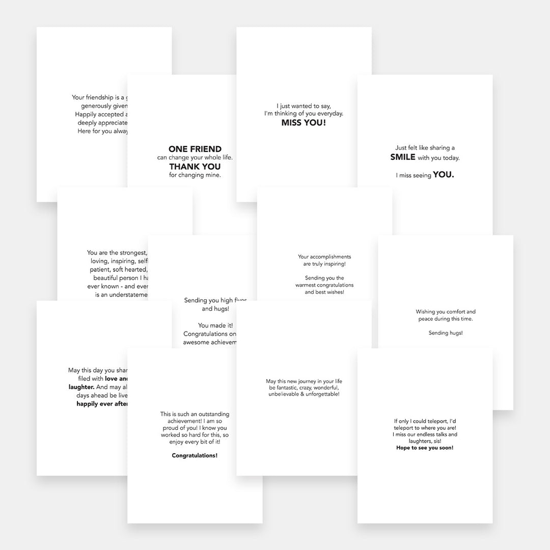 Ready-to-Use Printable Card Messages