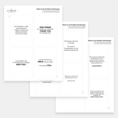 Ready-to-Use Printable Card Messages