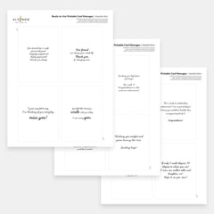 Ready-to-Use Printable Card Messages