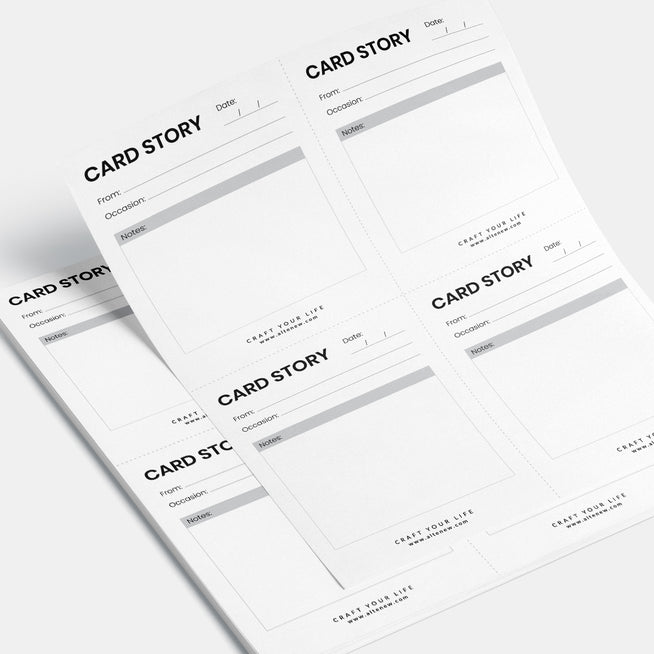Digital download of printable card story inserts by Altenew, featuring colorful designs for craft and card-making projects.