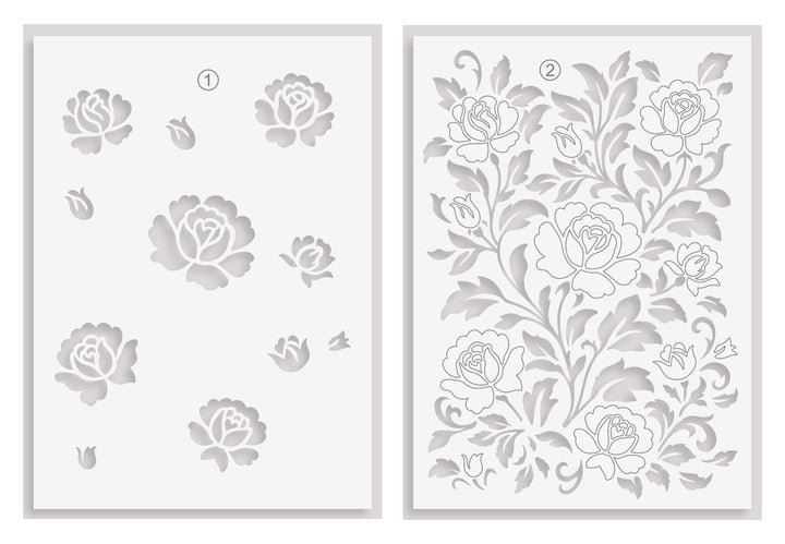 Chateau Blooms Stencil Set (2 in 1) - Altenew