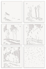 Stencil Art: Where Nature Meets Home Layering Stencil Set (6 in 1) - Altenew