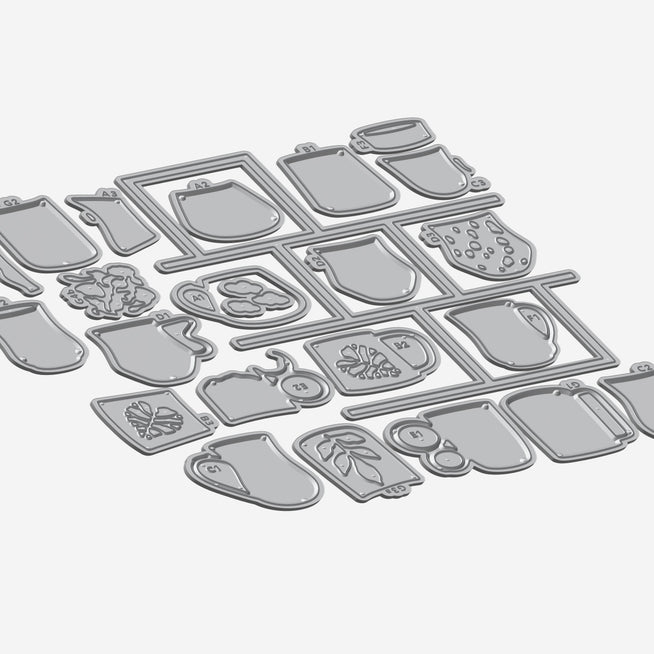 Altenew My Favorite Mugs Layering Die Set for crafting, featuring detailed dies for creating mug-shaped paper embellishments.