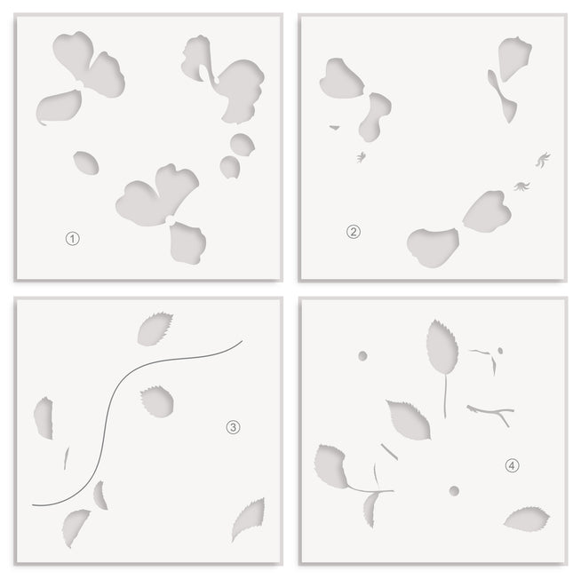 Altenew One-Go Briar Blossoms stencil set with floral design, includes stamps, dies, and embossing folder for card making.