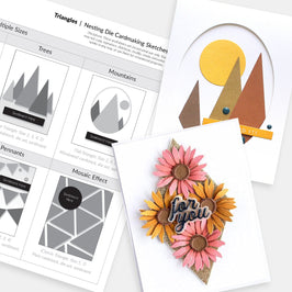 Printable Nesting Card Sketches: Triangles - Altenew