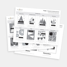 Printable Nesting Card Sketches: Triangles - Altenew