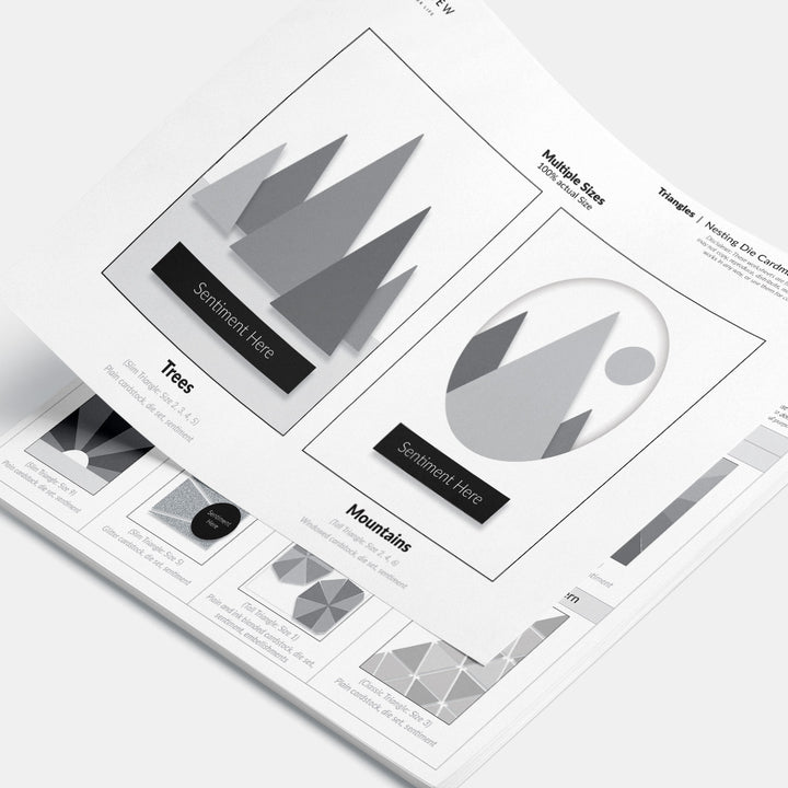 Printable Nesting Card Sketches: Triangles - Altenew