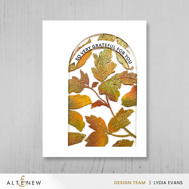Altenew Twin Leaves Sprays die set with intricate leaf designs, perfect for paper crafting and card making projects.