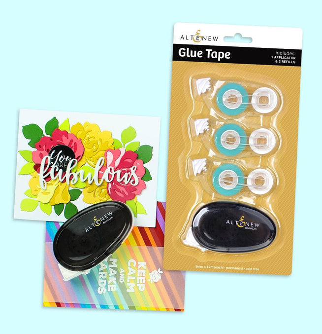 Altenew glue tape and 3 refill set for precise, strong adhesive application on craft and paper projects.