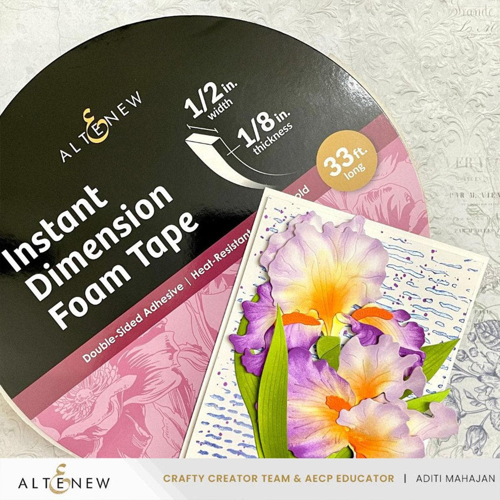 Instant Dimension Foam Tape - 1/8'' x 1/2'' x 10m