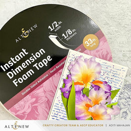 Instant Dimension Foam Tape - 1/8'' x 1/2'' x 10m