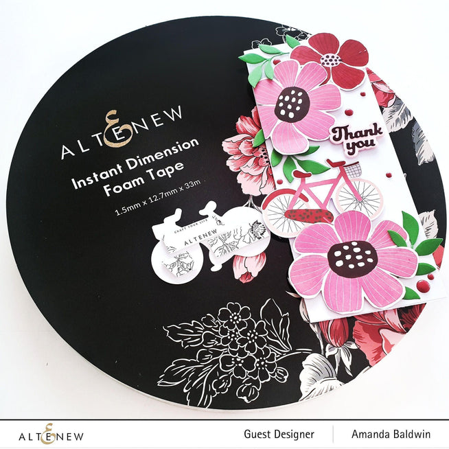 Altenew Instant Dimension Foam Tape, 1/16" x 1/2" x 33m, adhesive foam tape for crafting and mounting projects