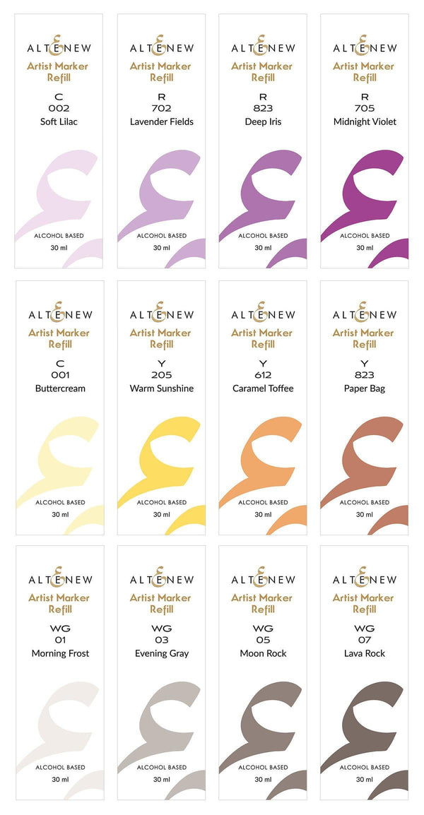 Altenew Alcohol Ink Bundle Mediterranean Terrace Garden 12 Artist Alcohol Ink Set B Bundle