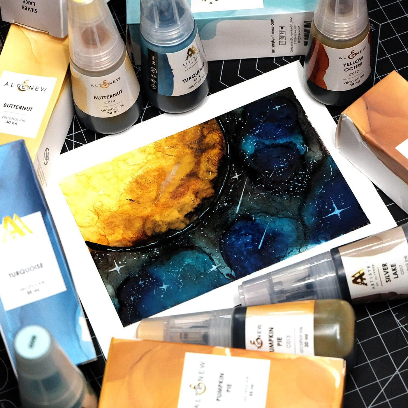 Pumpkin Pie Alcohol Ink