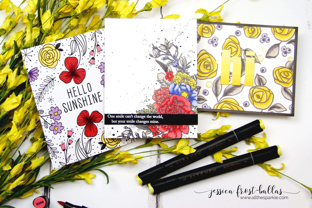 Altenew Alcohol Marker & Alcohol Ink Bundle English Country Garden Artist Alcohol Markers Set C & Alcohol Ink (12 Colors)