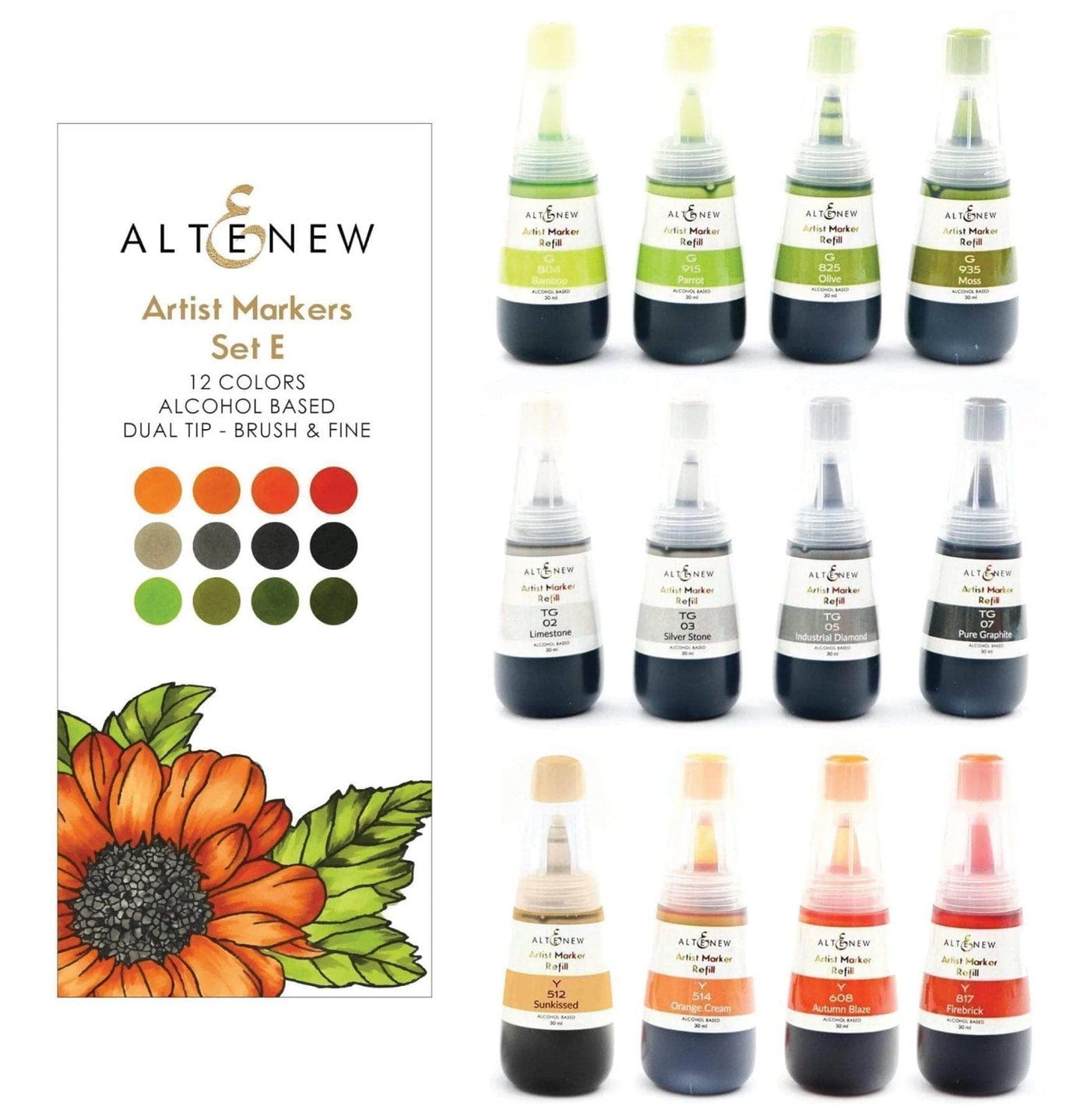 Tropical Garden Artist Alcohol Markers Set E – Altenew