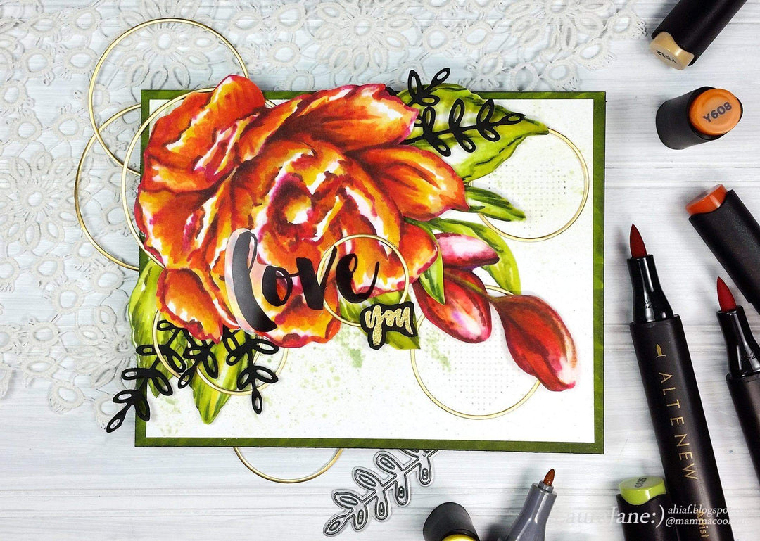 Altenew Alcohol Marker & Alcohol Ink Bundle Tropical Garden Artist Alcohol Markers Set E & Alcohol Ink Bundle (12 Colors)