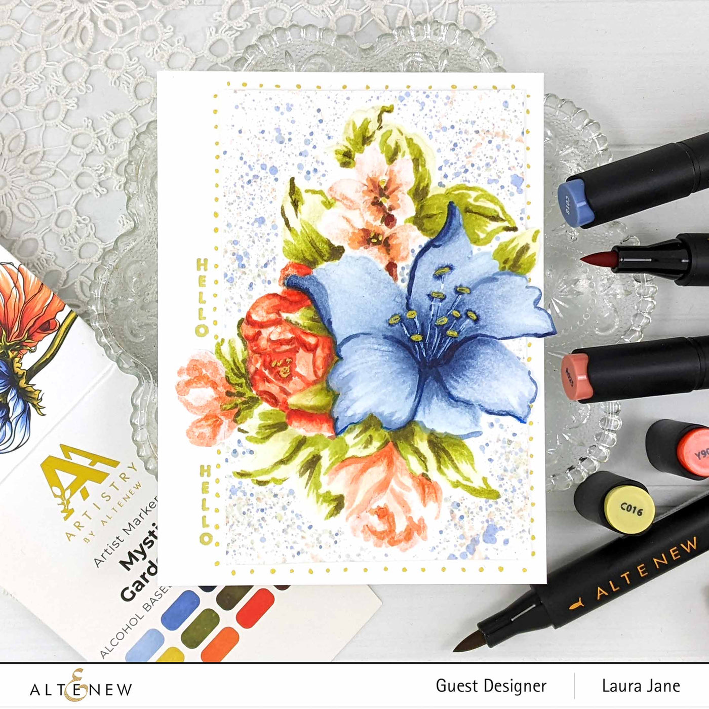 Artist Alcohol Markers Set D & Wonderland Stamp Set Bundle – Altenew