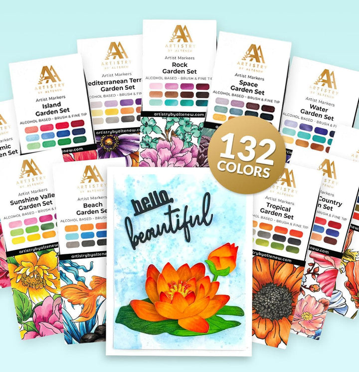 Altenew Alcohol Marker Bundle Artist Alcohol Markers Bundle (132 Colors)