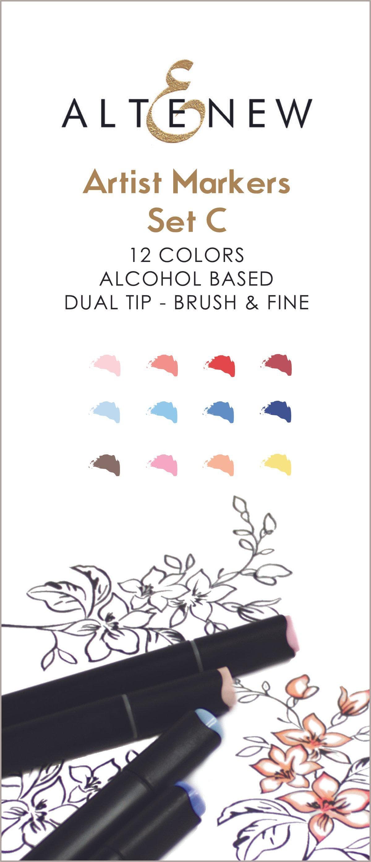 Altenew Alcohol Marker Bundle Artist Alcohol Markers Bundle (48 Colors)