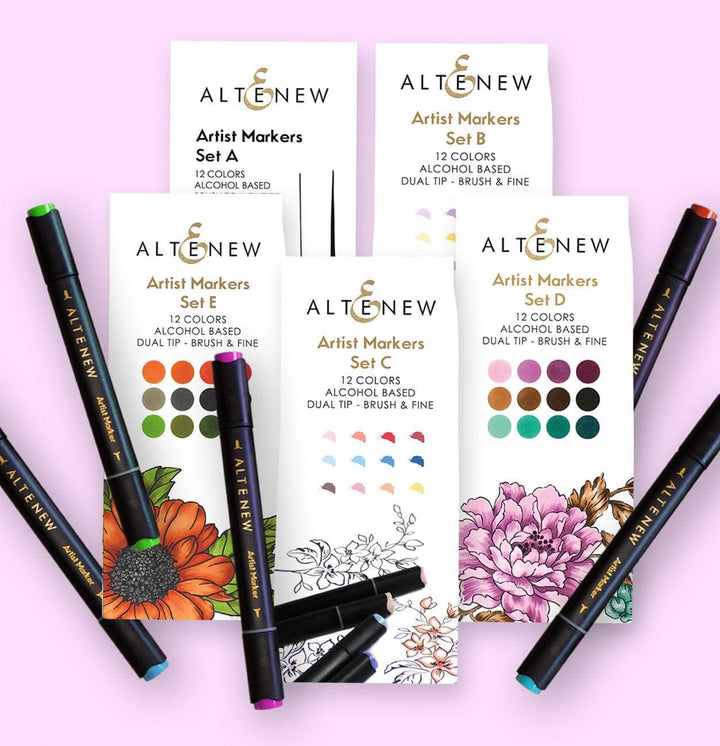 Altenew Alcohol Marker Bundle Artist Alcohol Markers Bundle (60 Colors)