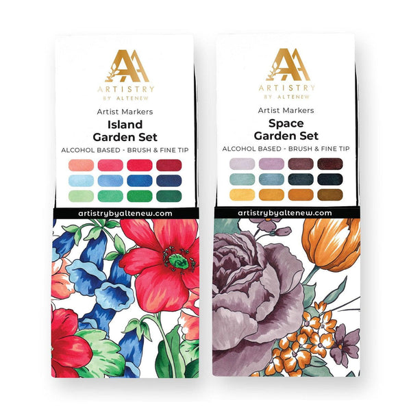 Island Garden & Space Garden Artist Alcohol Markers Bundle
