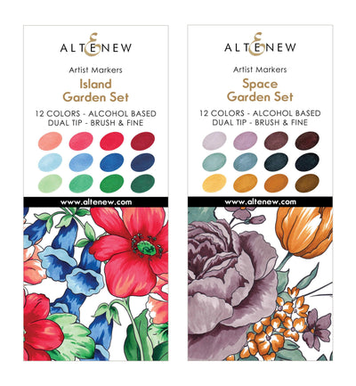 Altenew Release Bundle Island Garden & Space Garden Artist Alcohol Markers Bundle
