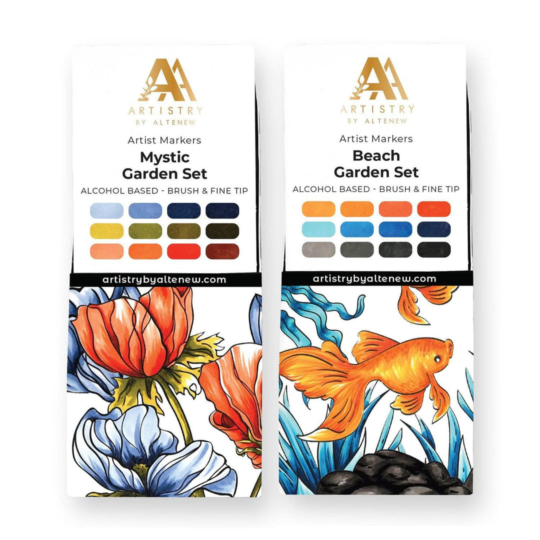 Mystic Garden & Beach Garden Artist Alcohol Markers Bundle
