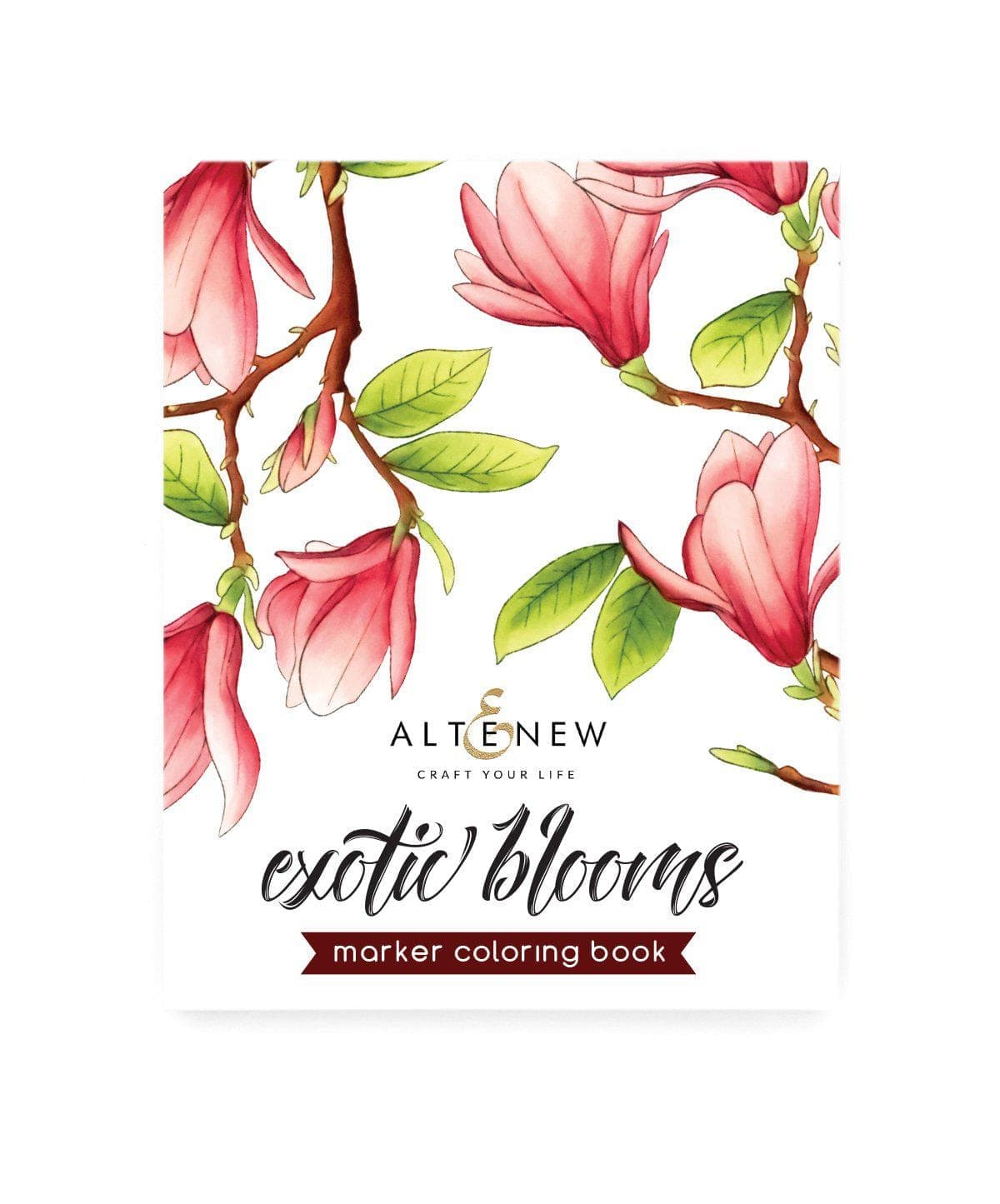 Altenew Alcohol Marker & Coloring Book Bundle Artist Alcohol Markers Set F & Exotic Blooms Marker Coloring Book Bundle