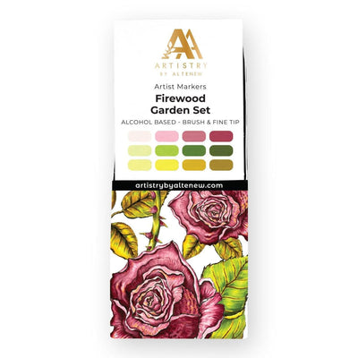 Artist Alcohol Markers Set M & Exotic Blooms Marker Coloring Book Bundle