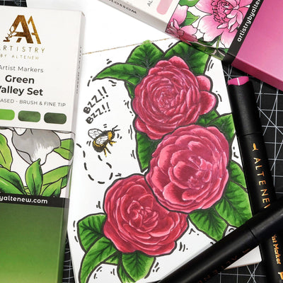 Artist Alcohol Markers Cherry Blossom Set