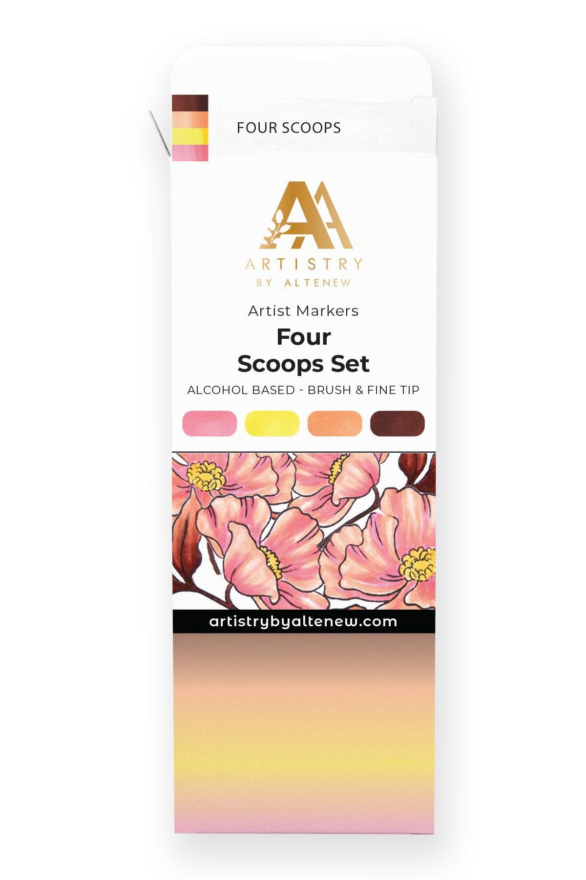Artist Alcohol Markers Four Scoops Set