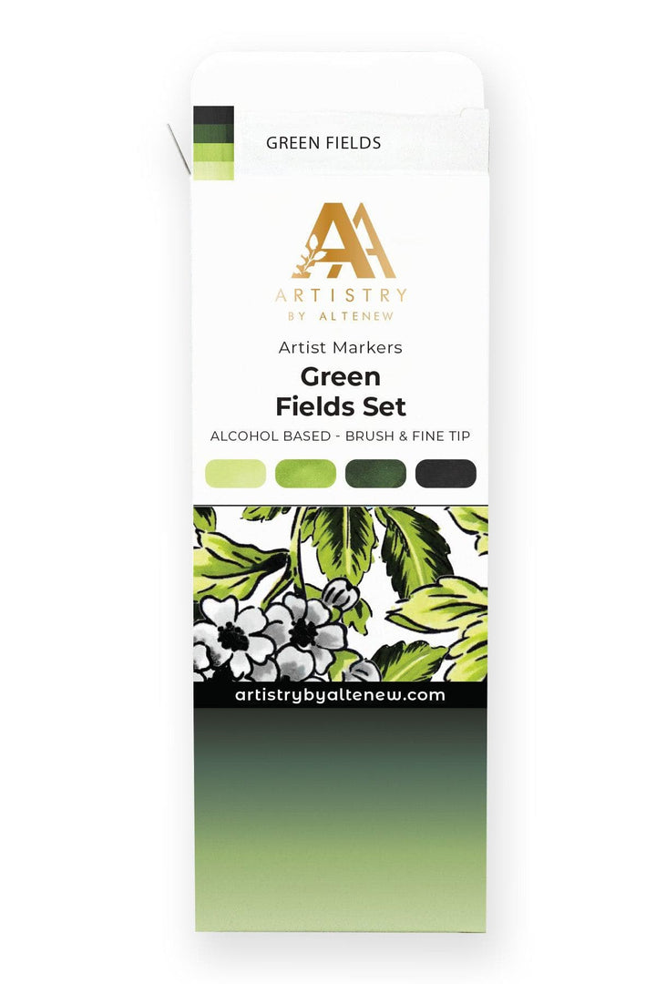 Artist Alcohol Markers Green Fields Set