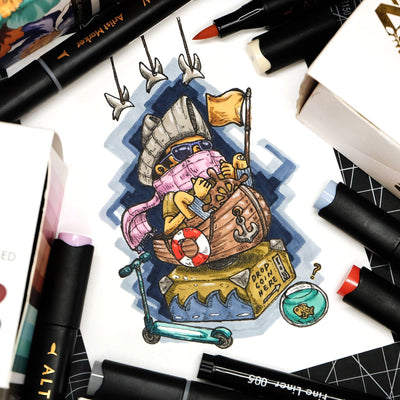 Artist Alcohol Markers Rock Collection Set