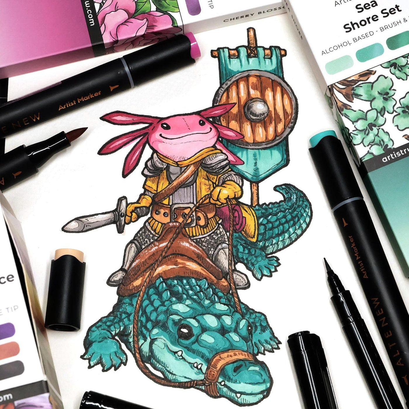 Artist Alcohol Markers Sea Shore Set