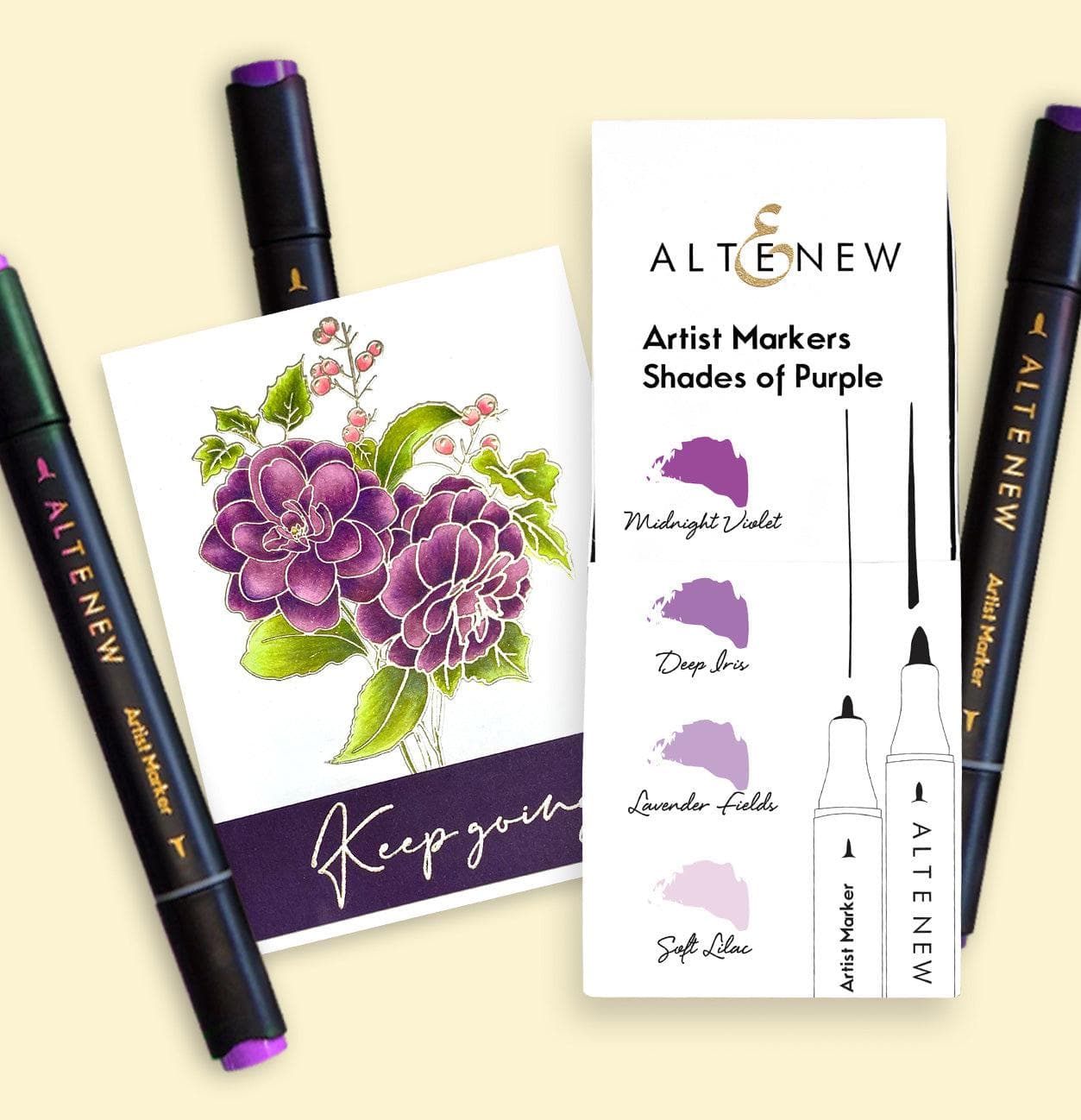 Be Creative Arts Crafts Alcohol Markers Artist Alcohol Markers Shades of Purple Set